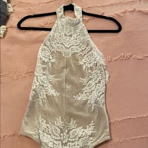 Free people Lace body suit, open back
